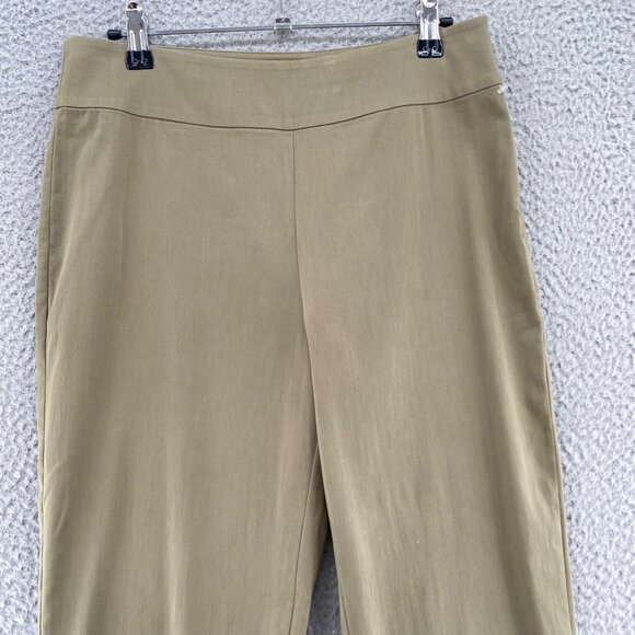 Chicos Pants Womens 0.5 US 6 Green Cropped Capri Tapered Leg Stretch Everyday - Picture 2 of 11